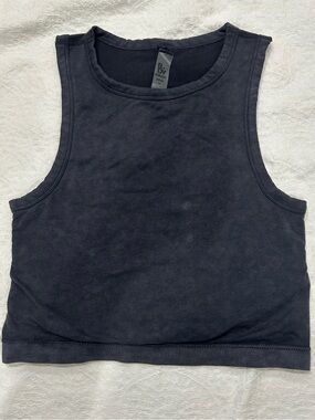 Garage Black Cropped Tank